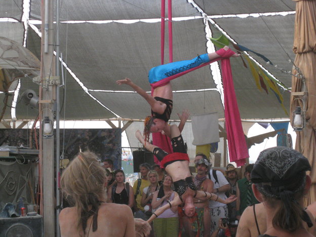 Aerial Silk in Center Camp