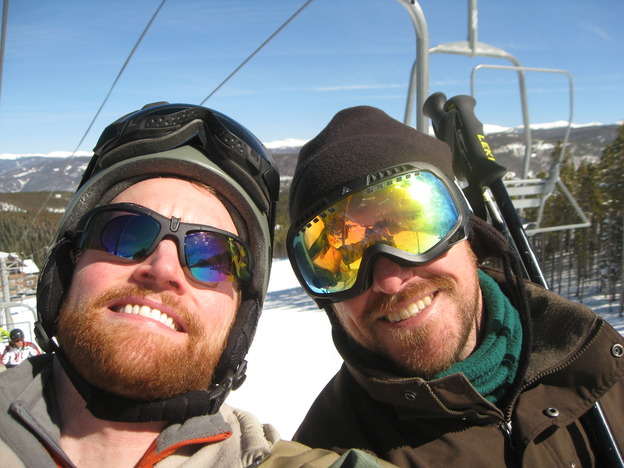 Pete and Marc on the lift